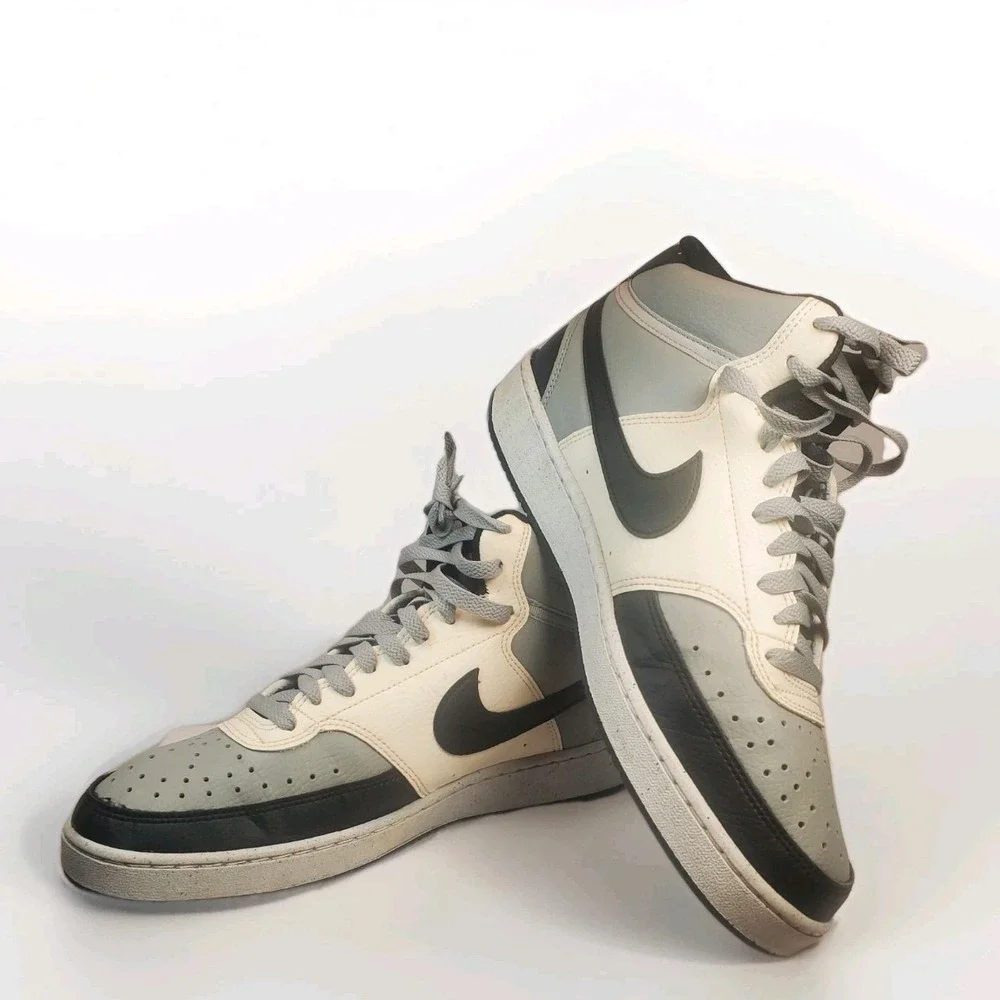 Men's Nike Court Vision Mid NN Lt Smoke Grey/Black-Sail Size‎ 9 Basketball